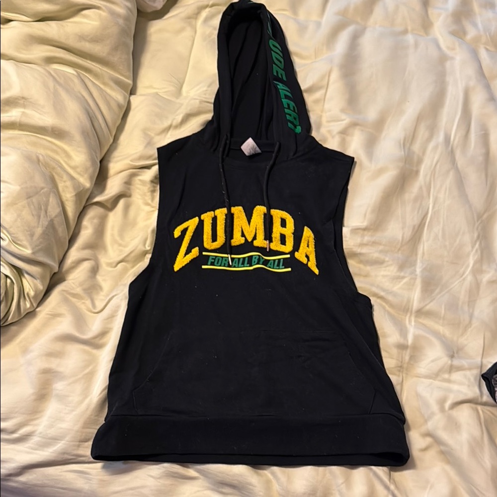 Zumba Black Sleeveless Hoodie